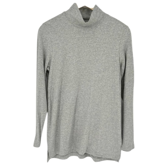 Orvis Pima Cotton Modal Blend Gray Turtleneck Long Sleeve Perfect‎ Tee Medium - Picture 1 of 10